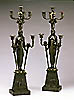 Empire patinated and gilt bronze six light candelabra by P,P,Thomire